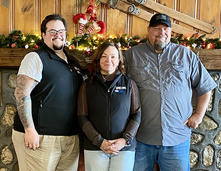 From left to right Jeremy Hall Kasia Scontsas and Chris DiStefano