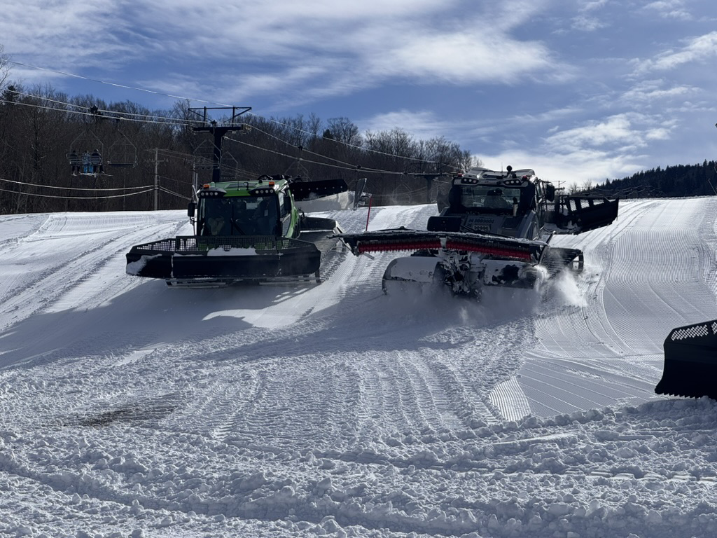 On Snow Grooming Demos Were In Full Swing With PistenBully And Prinoth