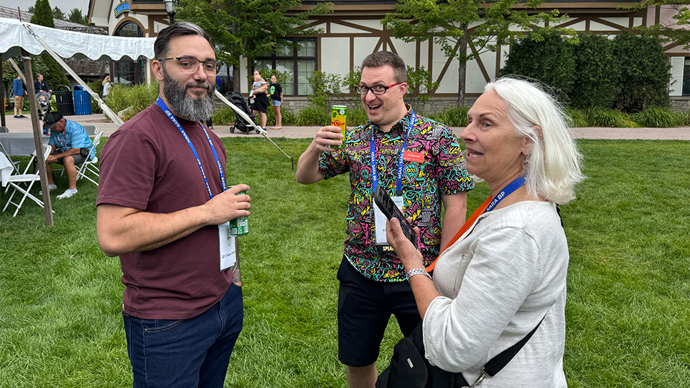 AI Guy Mike Lannen Discusses His Winning Shirt Game With TJ Harris From EZ Charger Rental And Monica Schwanitz Of Lost Mitten