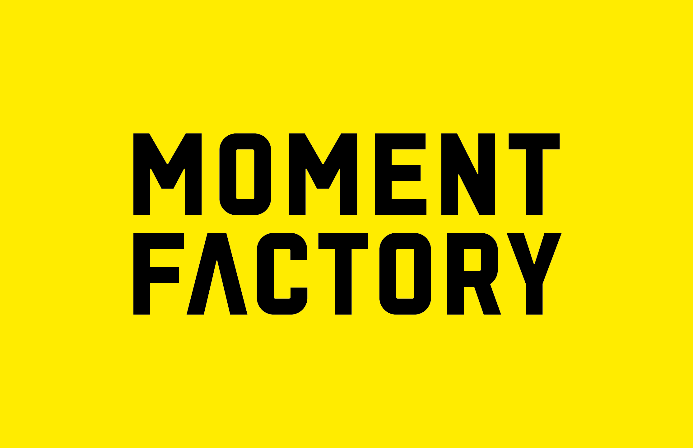 Moment Factory Logo Noir Vignette Jaune CMYK