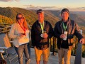 Enjoying the sunset on the mountaintop.
