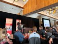 CWSAA board president Jason Patterson  Marmot Basin  welcomes folks to the awards banquet