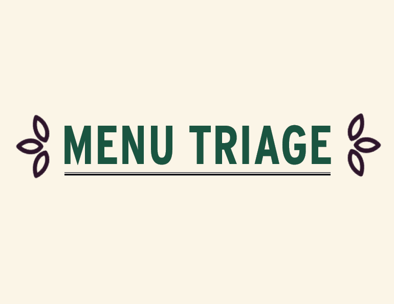 Menu Triage