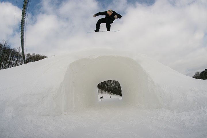 Feature Tunnel to Down Rail Boyne Mtn Credit Simon Berghoef 2