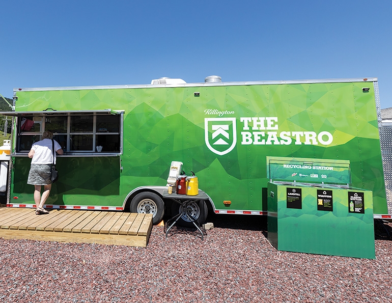 A Zero Waste Box (to the right in the photo) is being piloted at a new Killington food truck.
