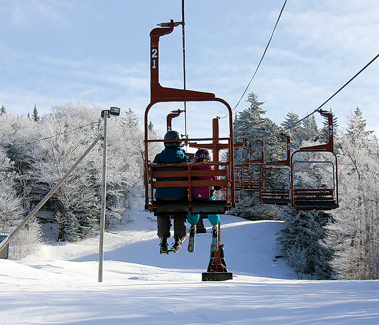 mar19 my first mtn Bolton DoubleChair