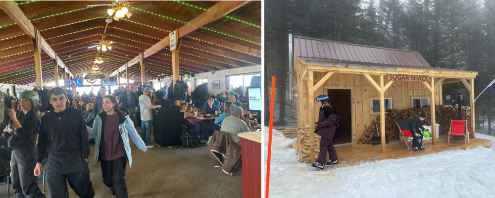 Andy Inside the base lodge and the Sugar Shack