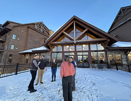 Hotel Tour media Ski Vermont and Burke team