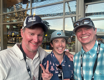 JJ Toland from Sugarbush with former Jay Peak teammate and 2017 SAM 10 Under 30 Andrew Lanoue and SAMs Dave Meeker