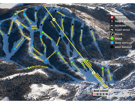 White Pines Piste Map