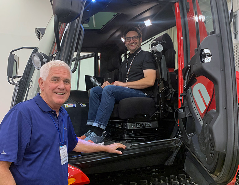Dennis McGiboney from PistenBully NA with Rob Mignon from HEAD 2