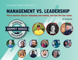 SAM Summit Series :: Management vs. Leadership