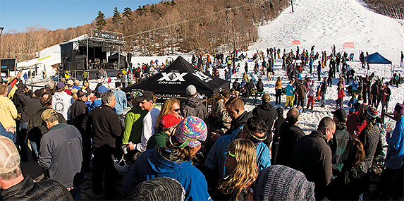 The base of Killington’s Superstar trail has the space to host major events. 