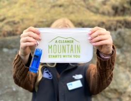 Beech Mountain, N.C., had reusable food storage bags made to promote its trash reduction campaign.