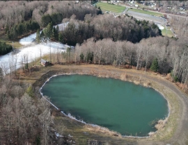 Woods Valley Ski Area, N.Y., installed this 9.5-million-gallon on-mountain storage reservoir 370 vertical feet above its existing pumphouse and water supply. Filled during the off season, the pond stores 60 percent of the ski area’s average seasonal water usage.