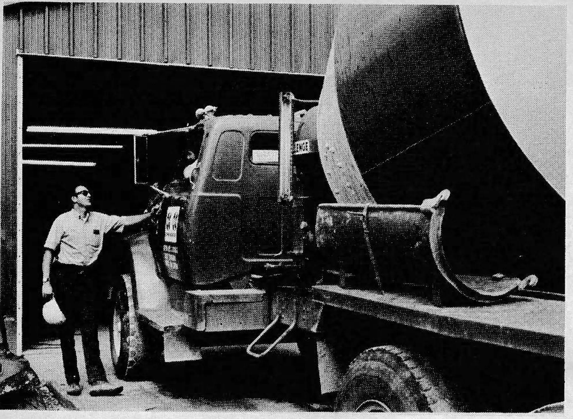 Lewis dispatches one of his Pretty Lumpy Concrete trucks to a job on the mountain. Mixing, transporting and pouring his own concrete meant big savings.