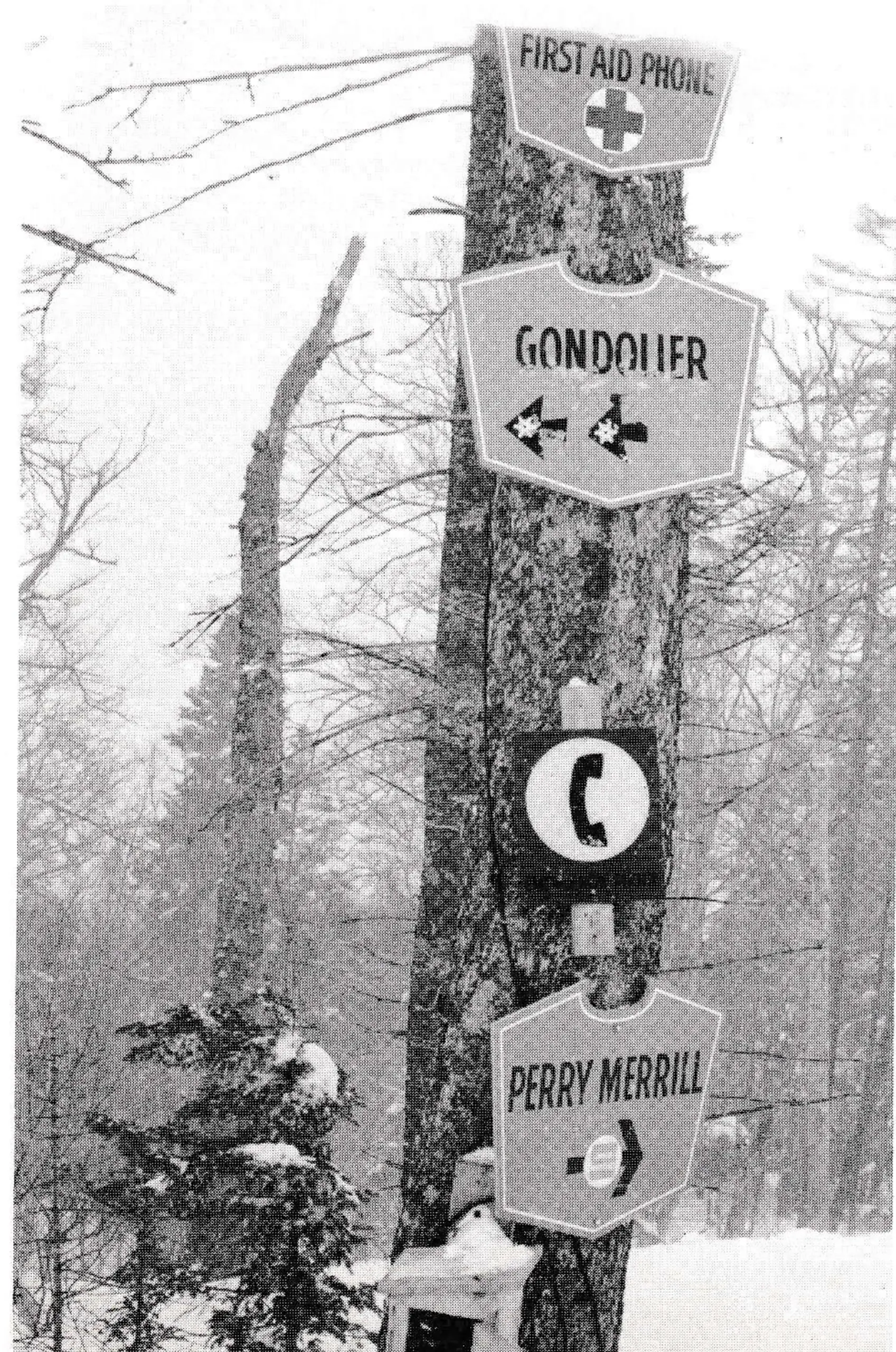 First aid phones are located along Stowe's slopes. The phones ring to summit ski patrol shacks.