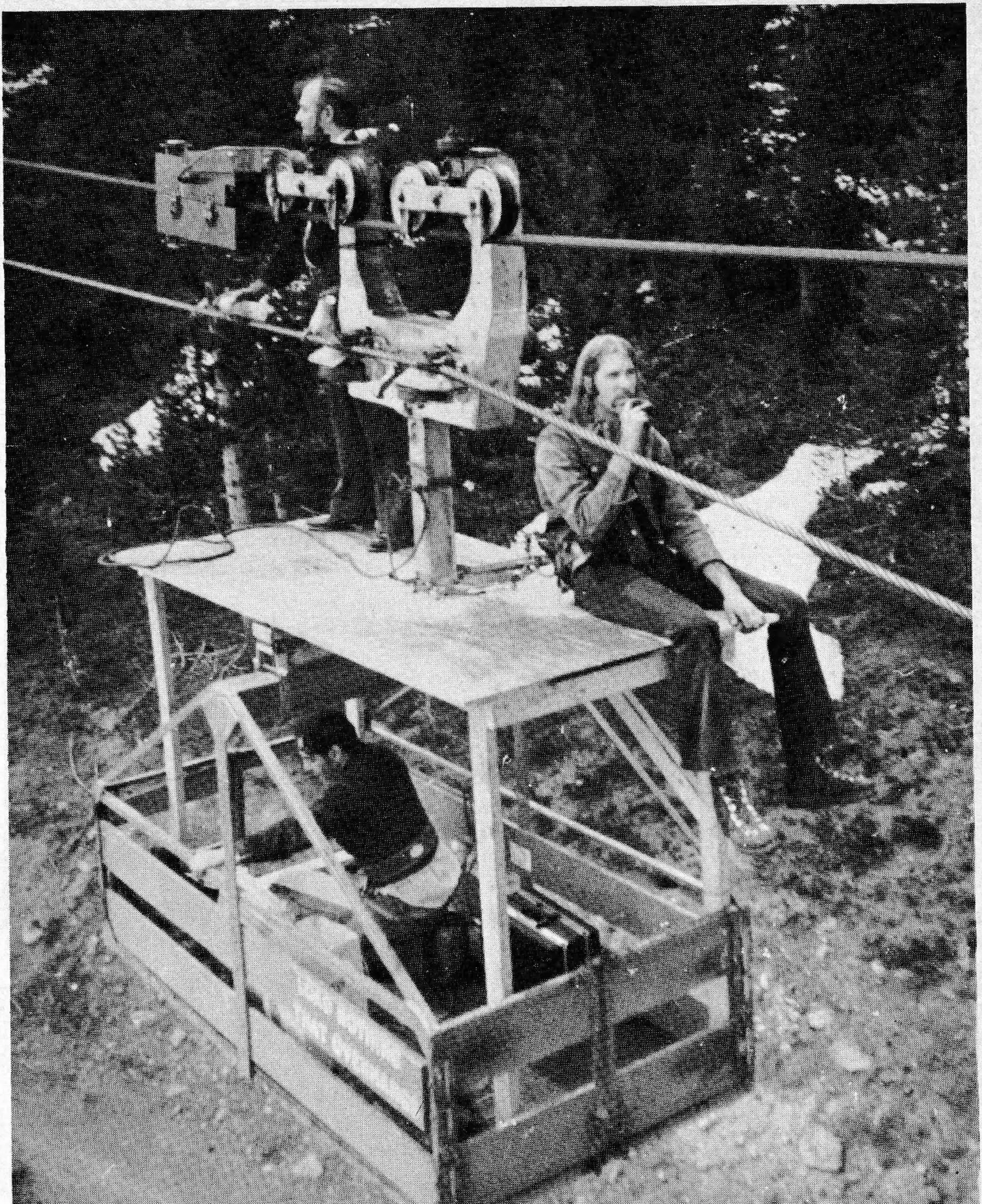 Track strand test equipment on bicable gondola