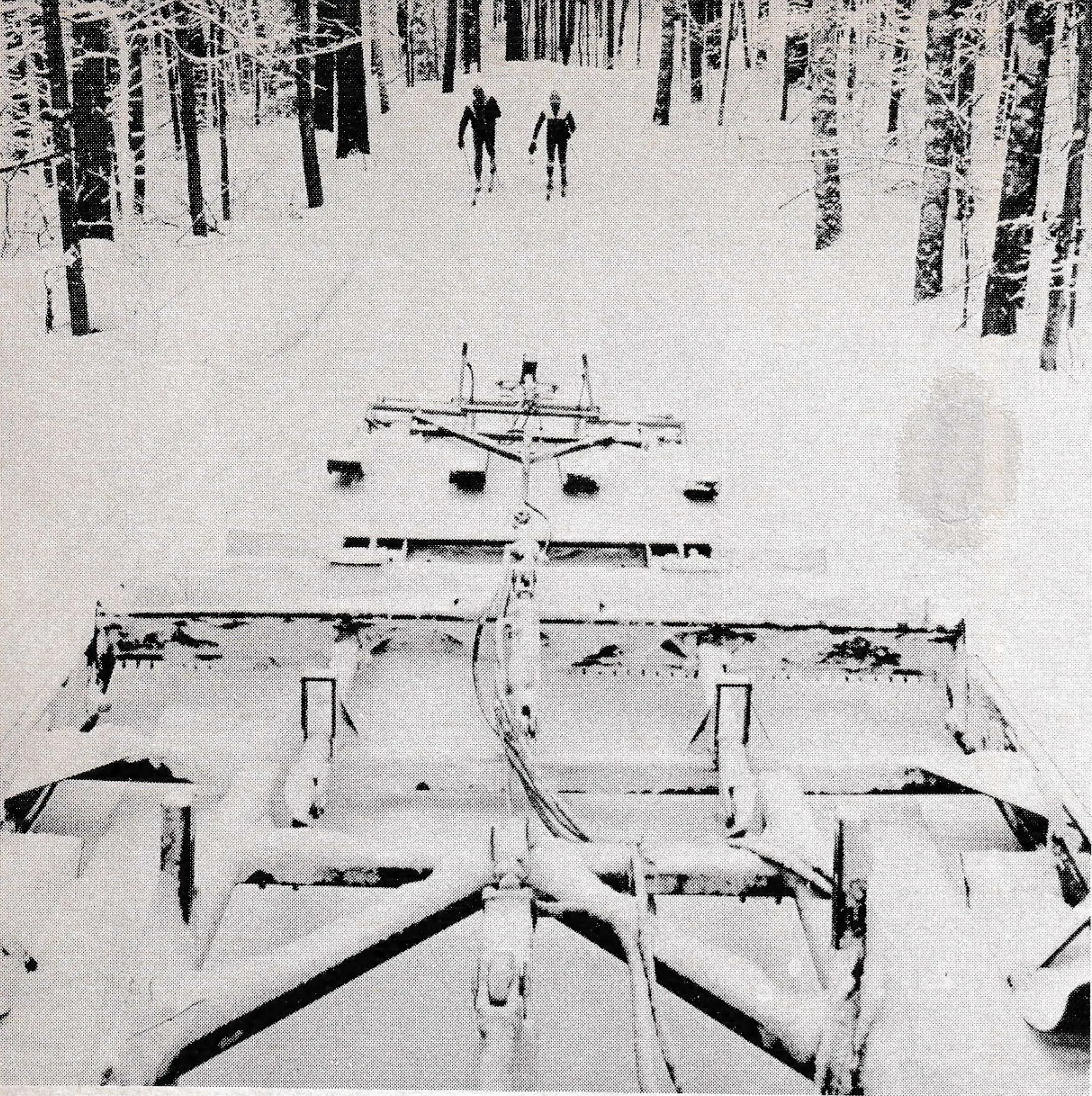 Track-setting equipment at Waterville Valley