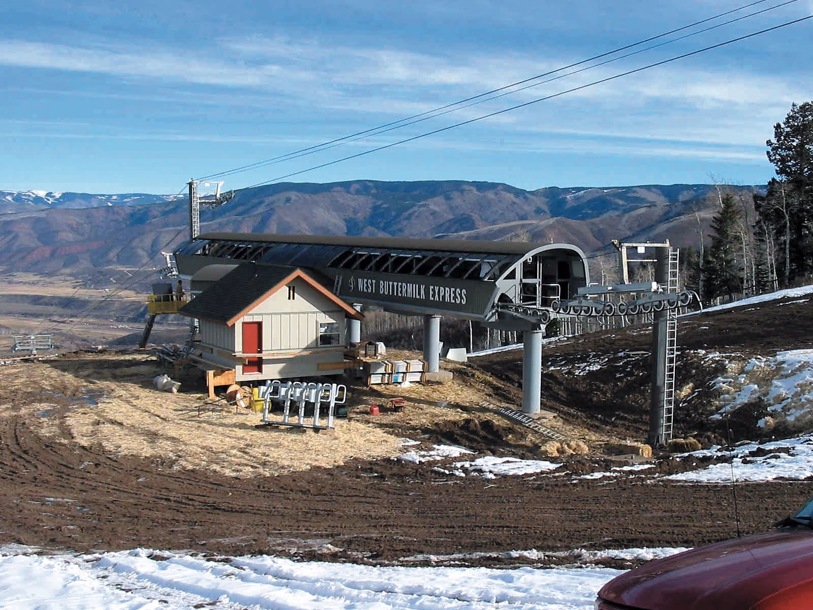 New detachable quad terminal under construction at Aspen