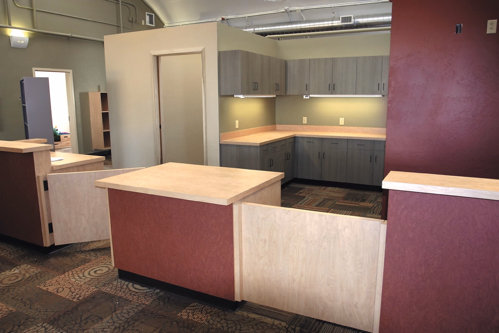 Finished interior of the children’s center inside a Sprung Structure