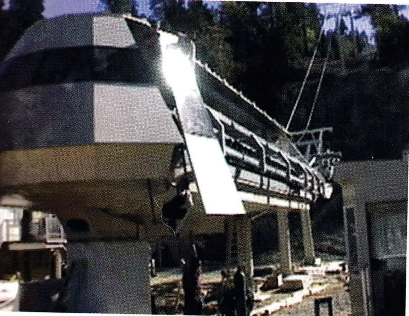 Top terminal of the new Doppelmayr high-speed quad under construction at Mountain High