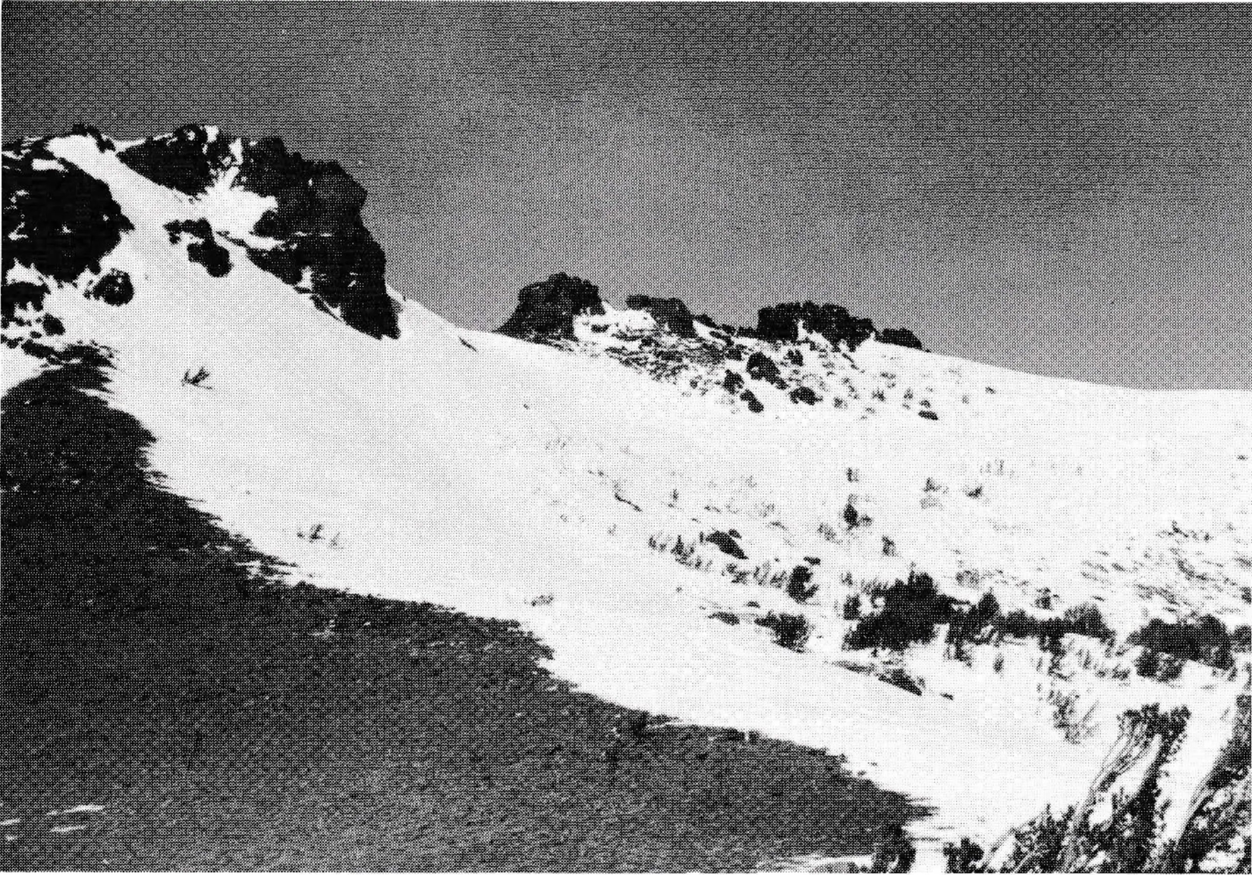 Example of wind scouring—wind deposition zones side by side.