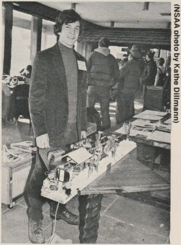 Ken Brownlee and his model at Stratton