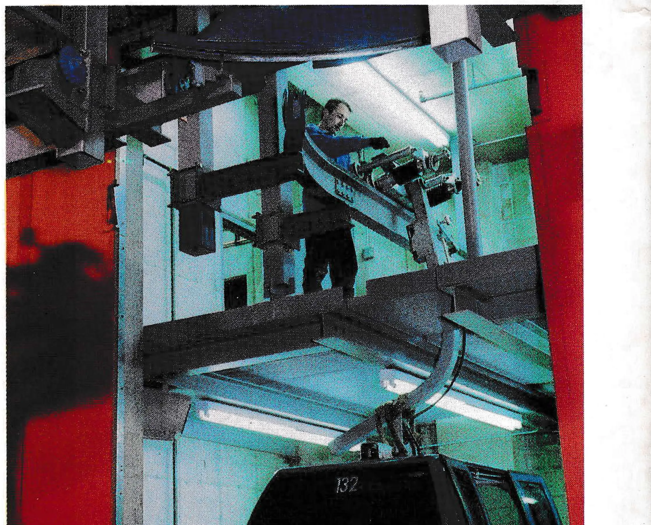 Unheard of creature comforts attend the mechanic who works on the gondola grips in a heated bay. Compliance with many building codes and OSHA was especially challenging.