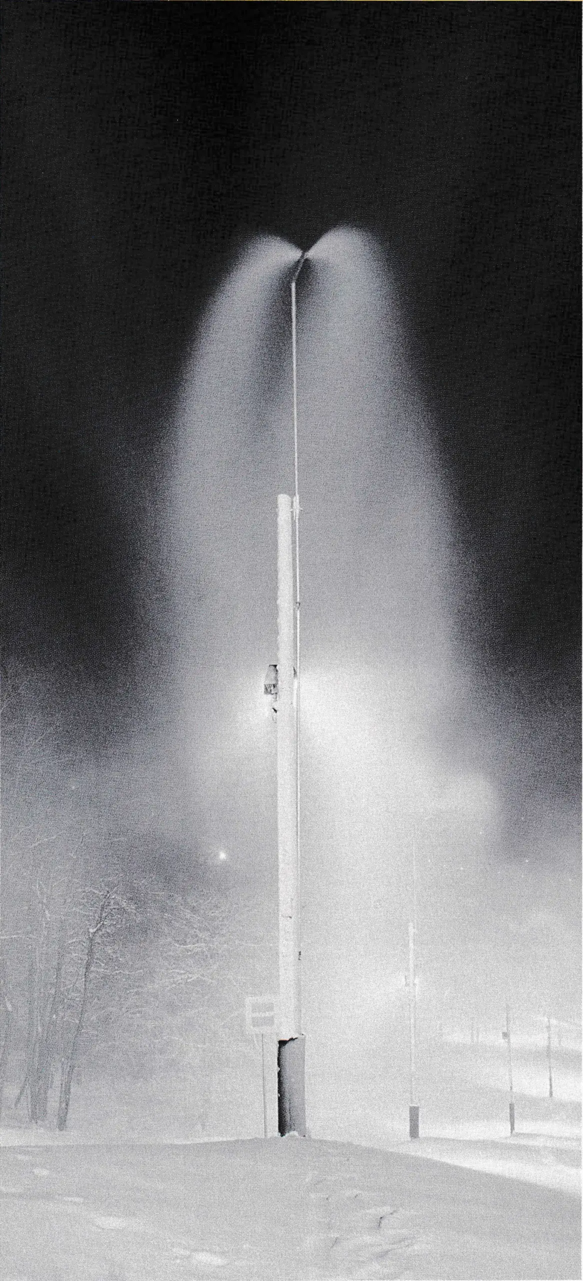 The 40-foot towers (left) at Seven Springs give snow lots of hang time before reaching the ground.