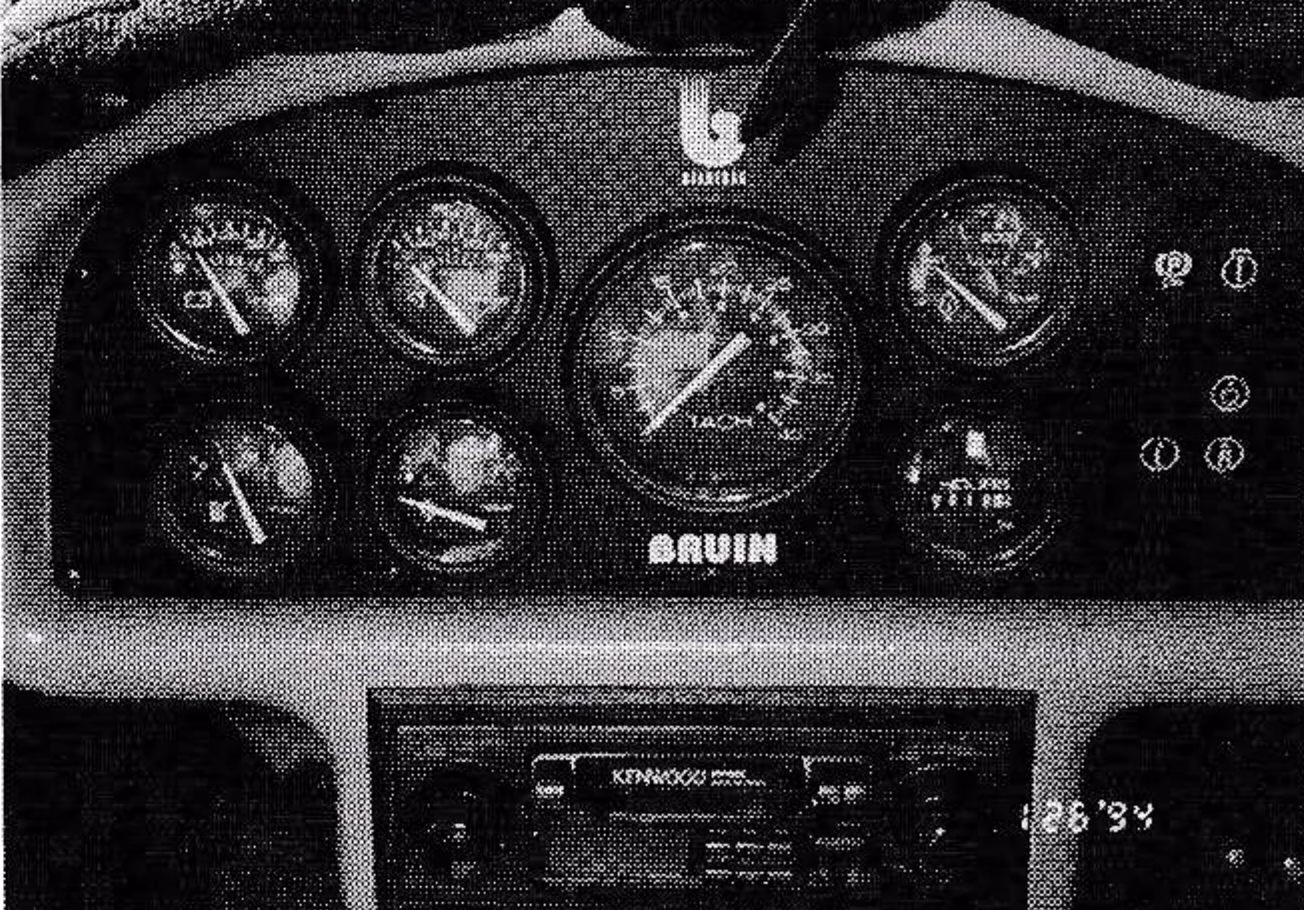 The Bruin instrument cluster.