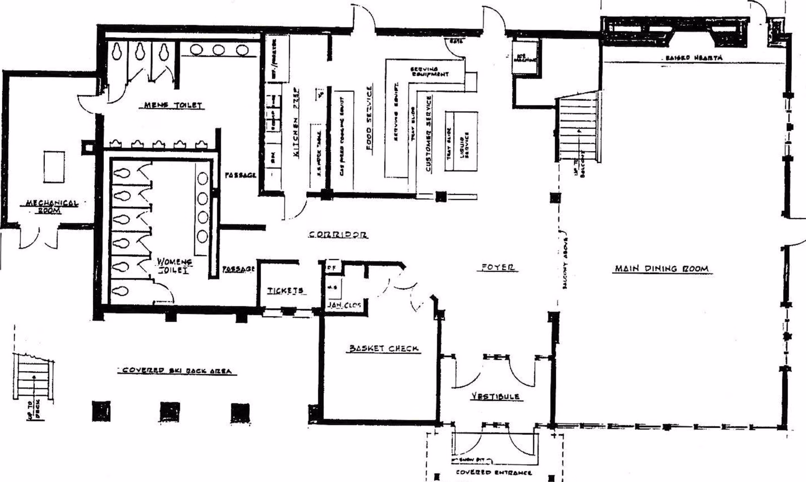 Floor plan of the Tannenbaum Lodge at Holiday Valley, N.Y.