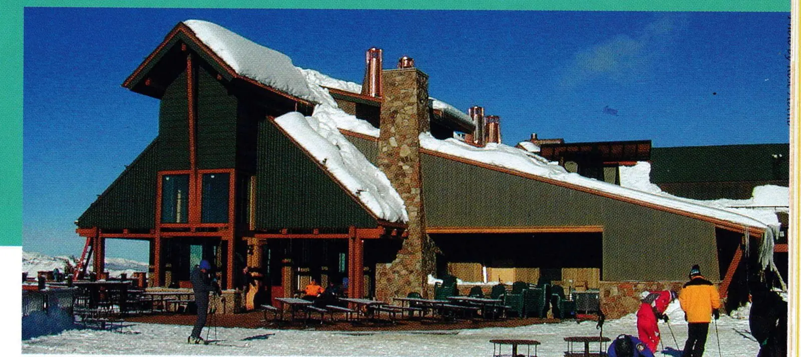Before building the new, energy-efficient Sundeck, builders dismantled the old lodge and recycled much of it, selling most reusable materials such as windows and beams at a one-day yard sale.