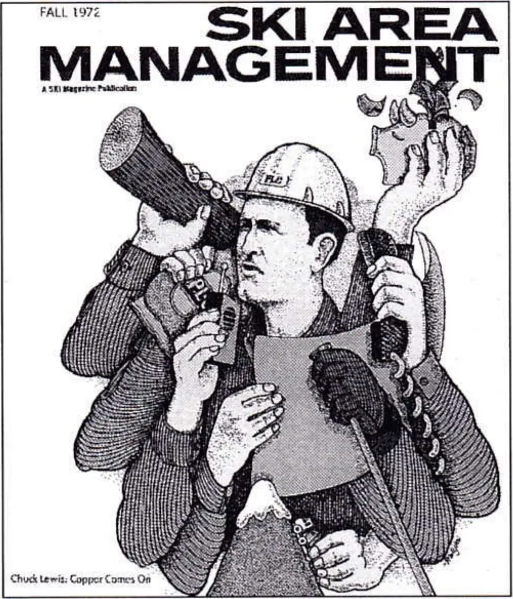 1972 Ski Area Management cover featuring Chuck Lewis