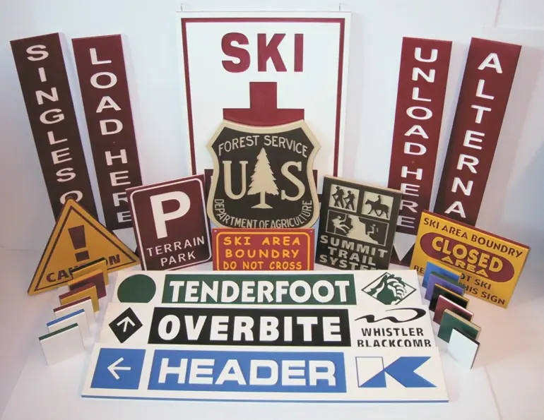 Duramark routed trail sign