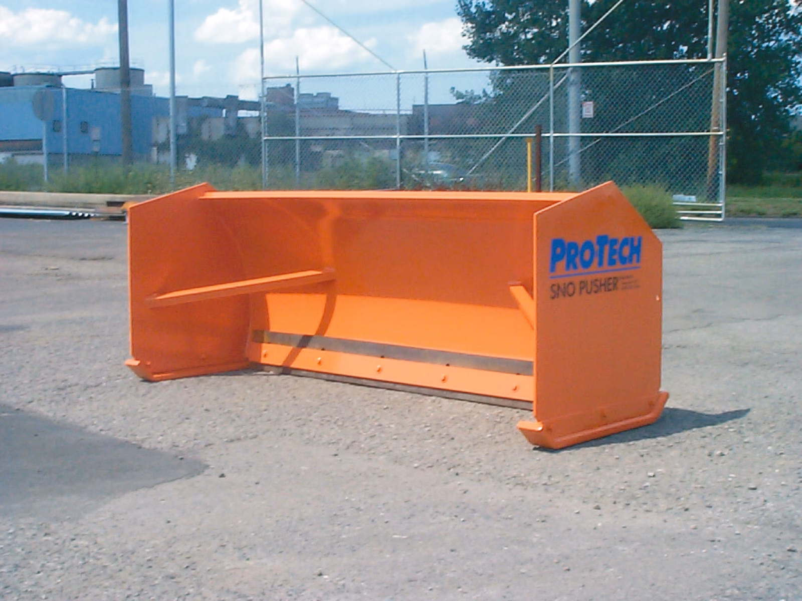 Pro-Tech Sno Pusher on a compact tractor