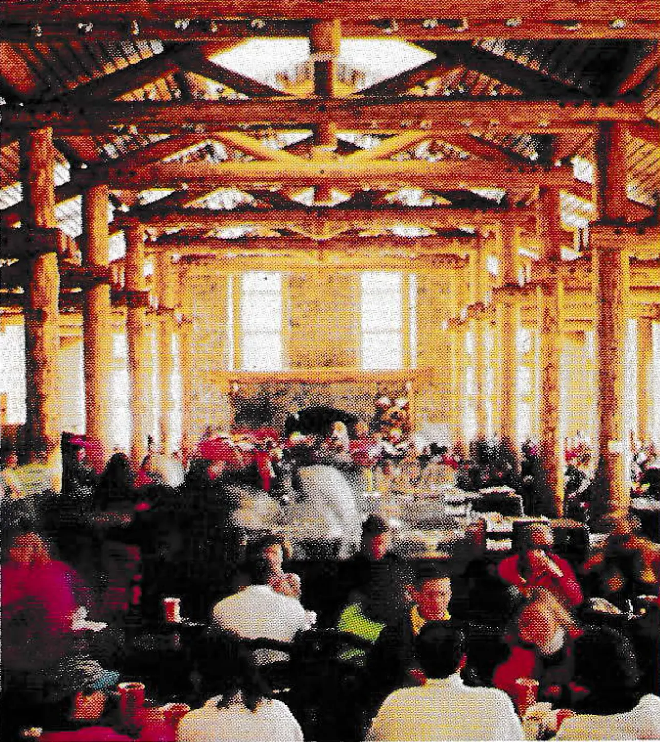 Frames for the Timber Ridge Great Hall were manufactured in Oregon.