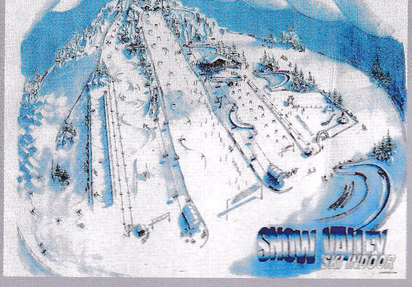 Rendering of the Snow Valley dome's indoor ski slopes and facilities