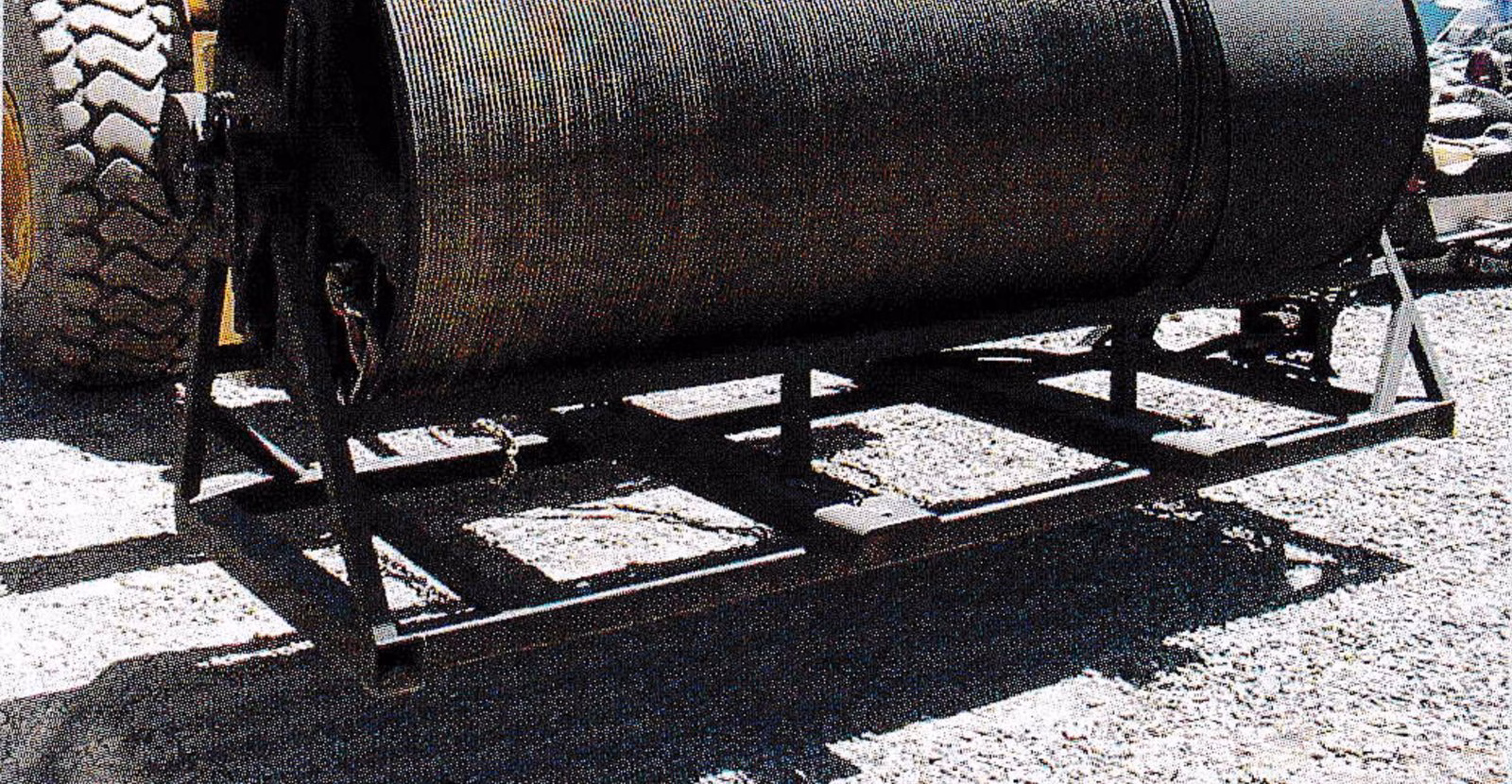 Winch cable drum on its spooler