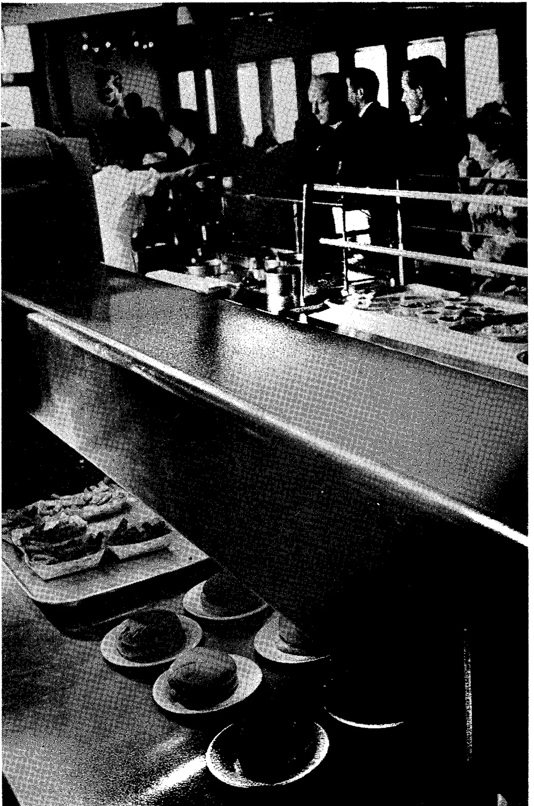 Cafeteria, complete with the most modern volume feeding equipment, is run by Peter Pappas, who also owns one of Vermont's most famous restaurants, the Paradise, in Bennington.