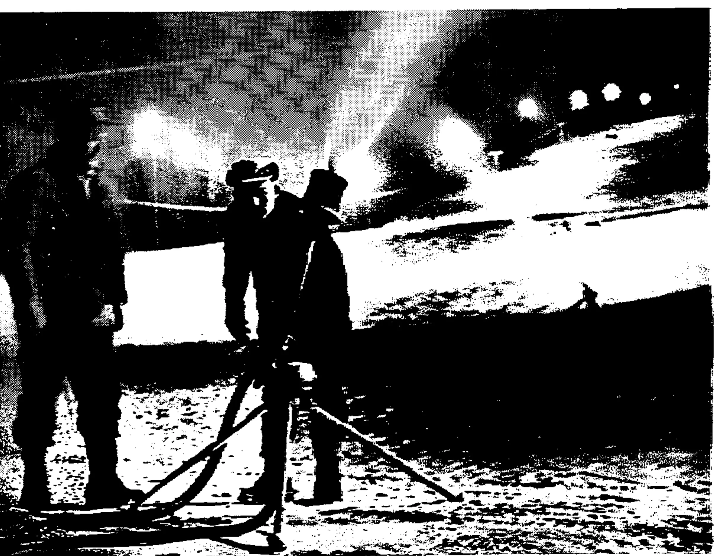 Mt. Tom's crew adjusts high-capacity Larchmont gun.
