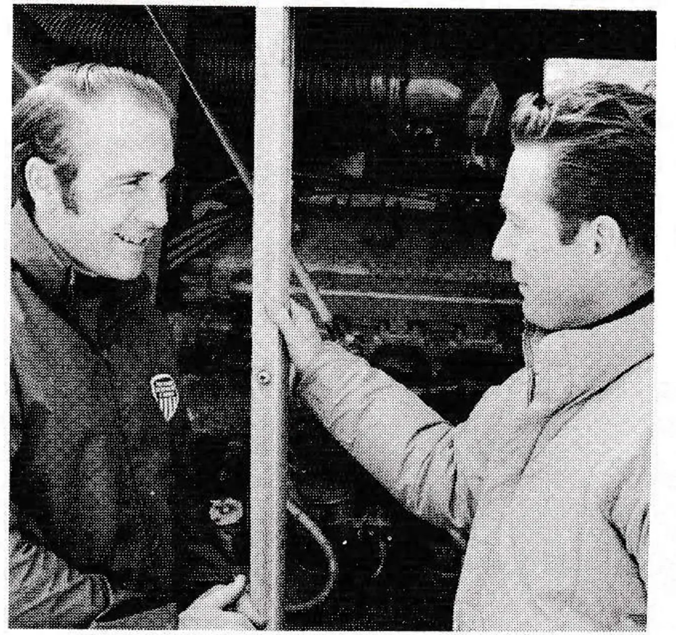 Manager Jim Trepp (right) discusses the new snowmakers with Dutchess’ assistant manager and ski school director Pete Langlois.