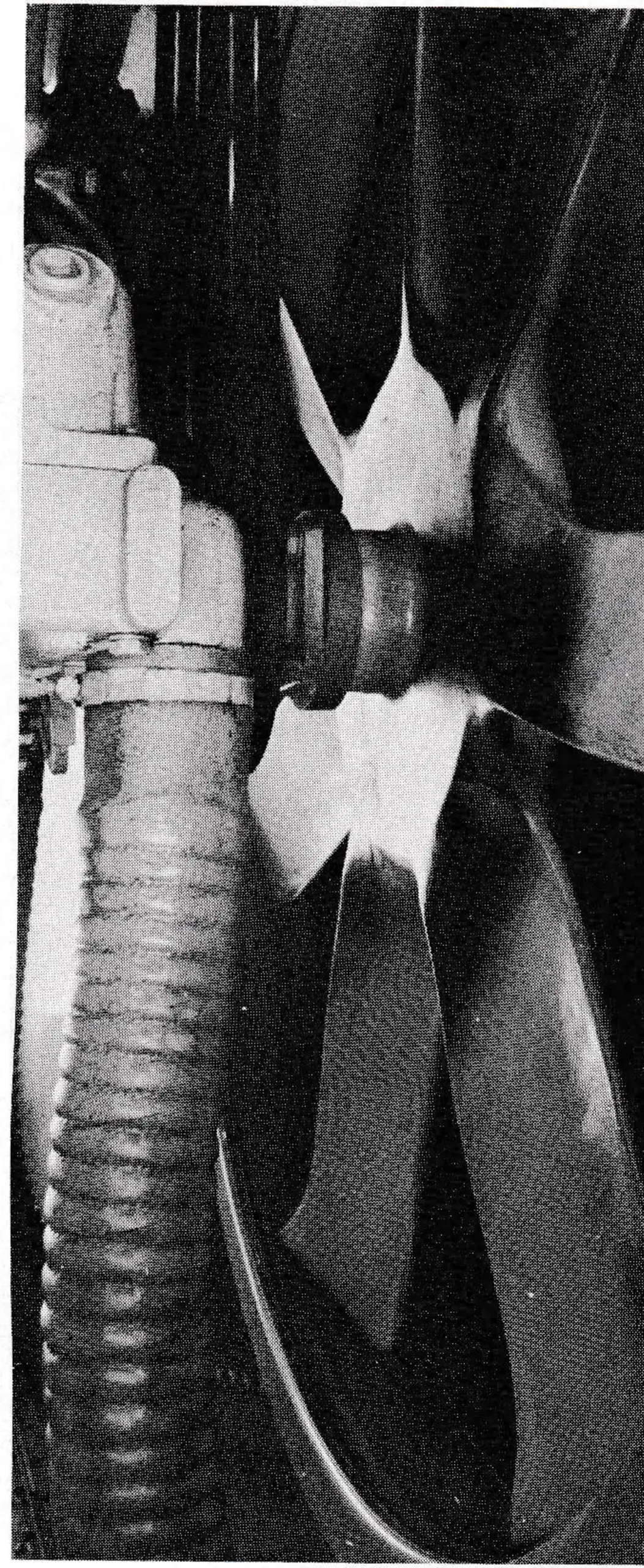 The extra blades and fiberglass construction of the fan (above) both cut down on noise.