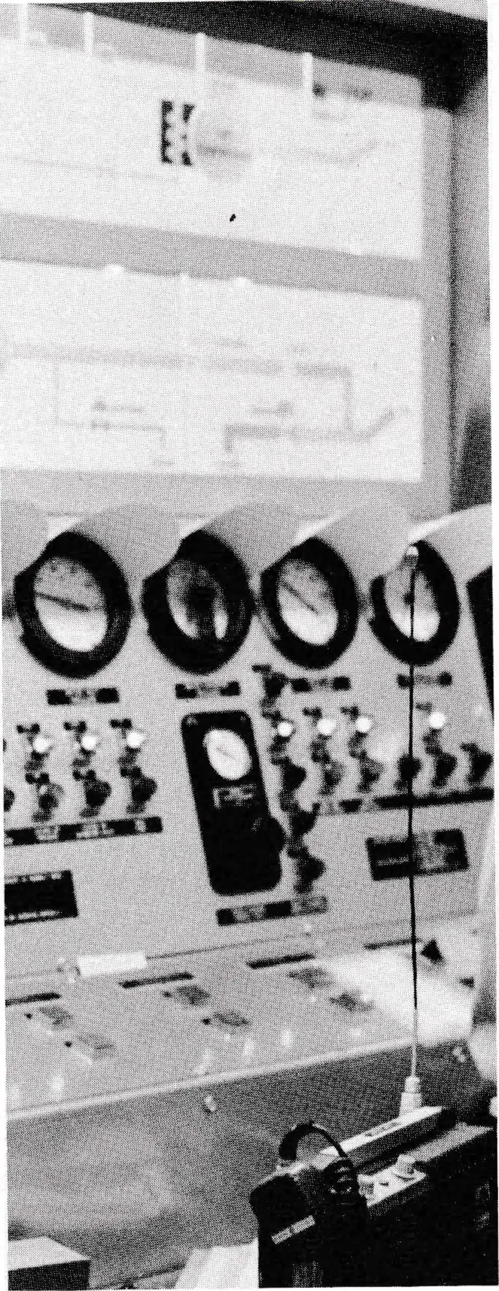 The console in the compressor house is used to control snowmaking on the entire mountain.