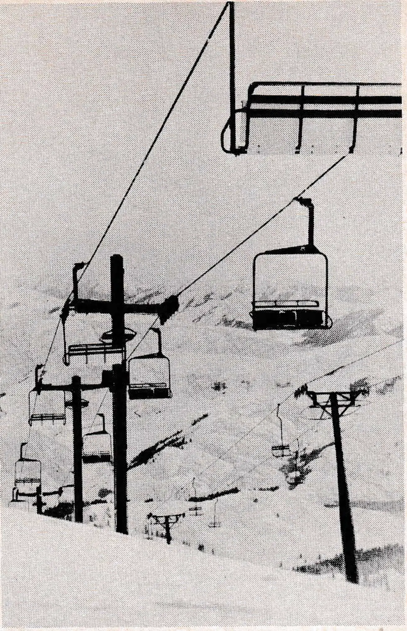Christmas Triple, erected this season, replaces Baldy Mt.’s old single chair. Capacity is up to 1,640 skiers an hour.