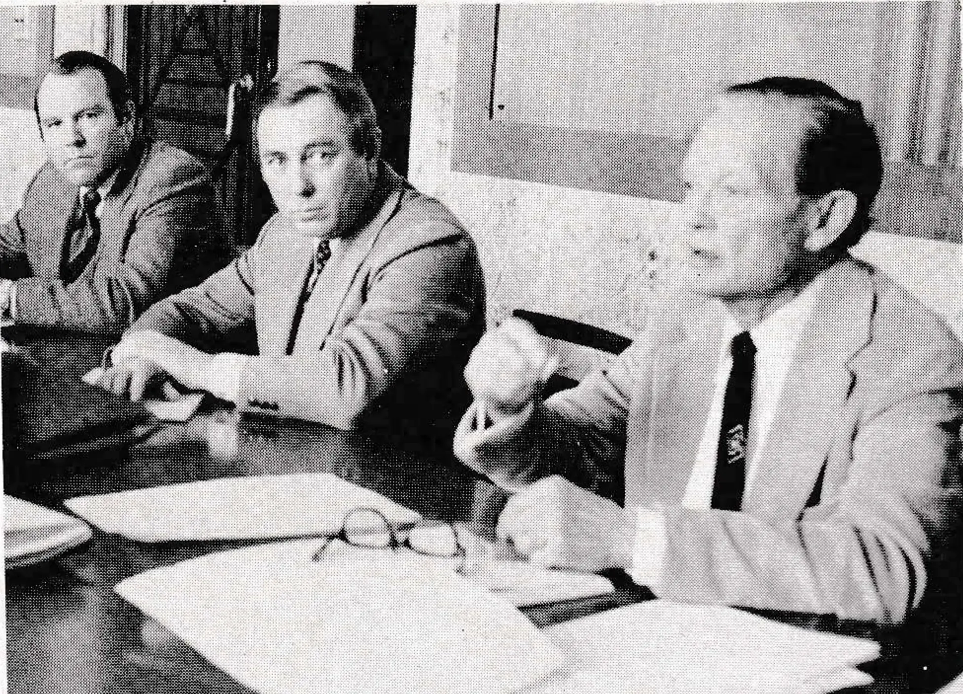 (L to R) Garry Mitchell, Jim Branch, Tom Corcoran, Cal Conniff, Sherman Adams