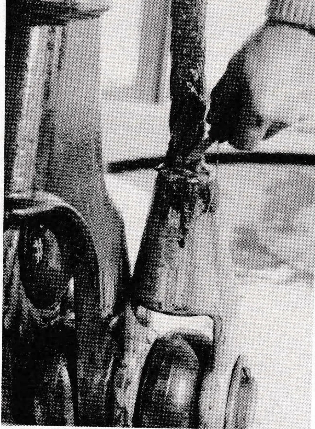 A typical poured socketed connection on a counterweight rope.