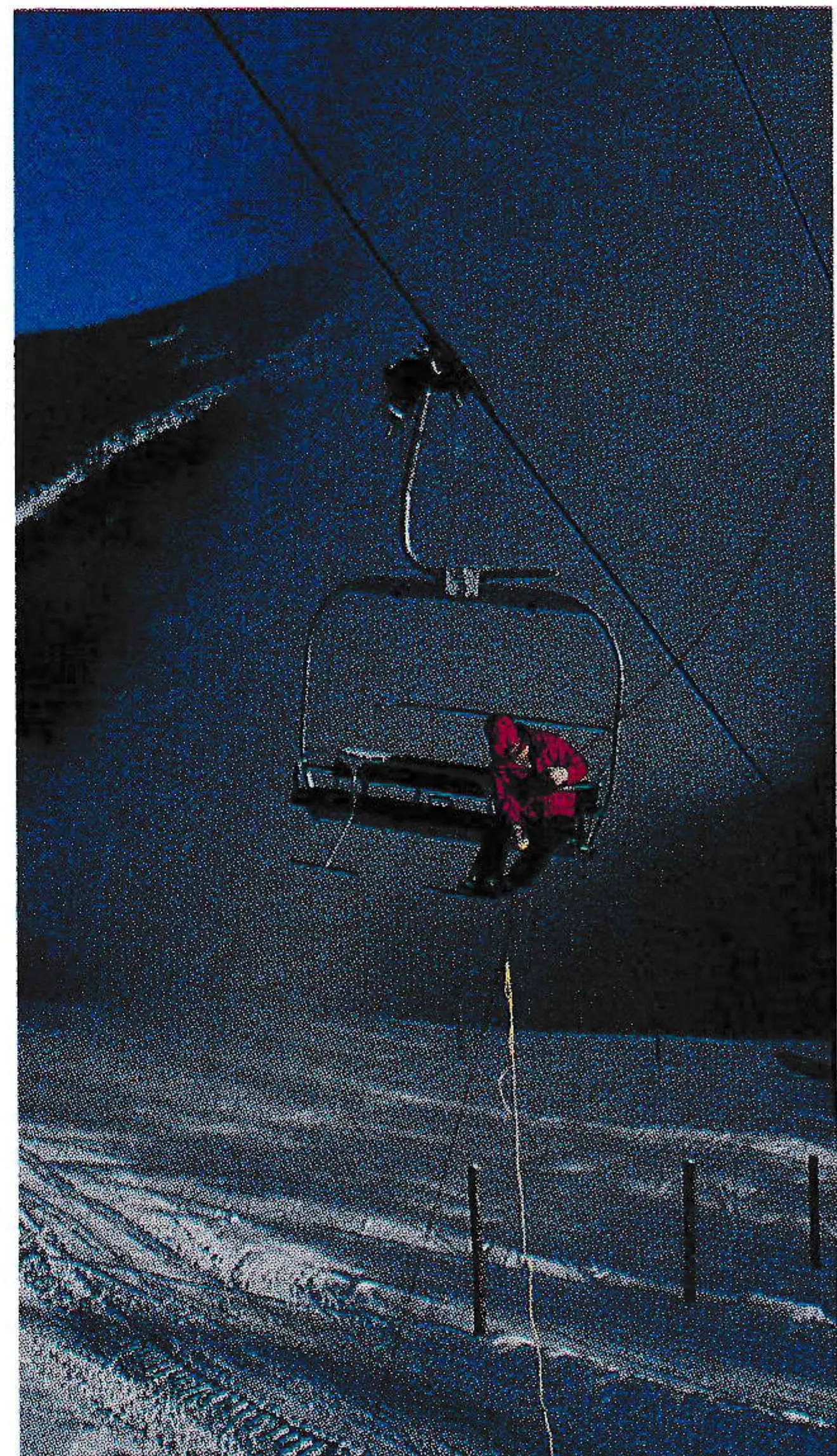 The passenger uses the small line to pull up the main lowering rope.
