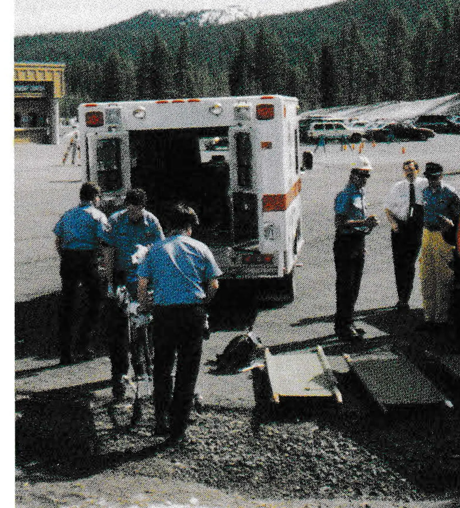 The entire drill was videotaped (right) for later review and volunteers received stress counseling if needed.