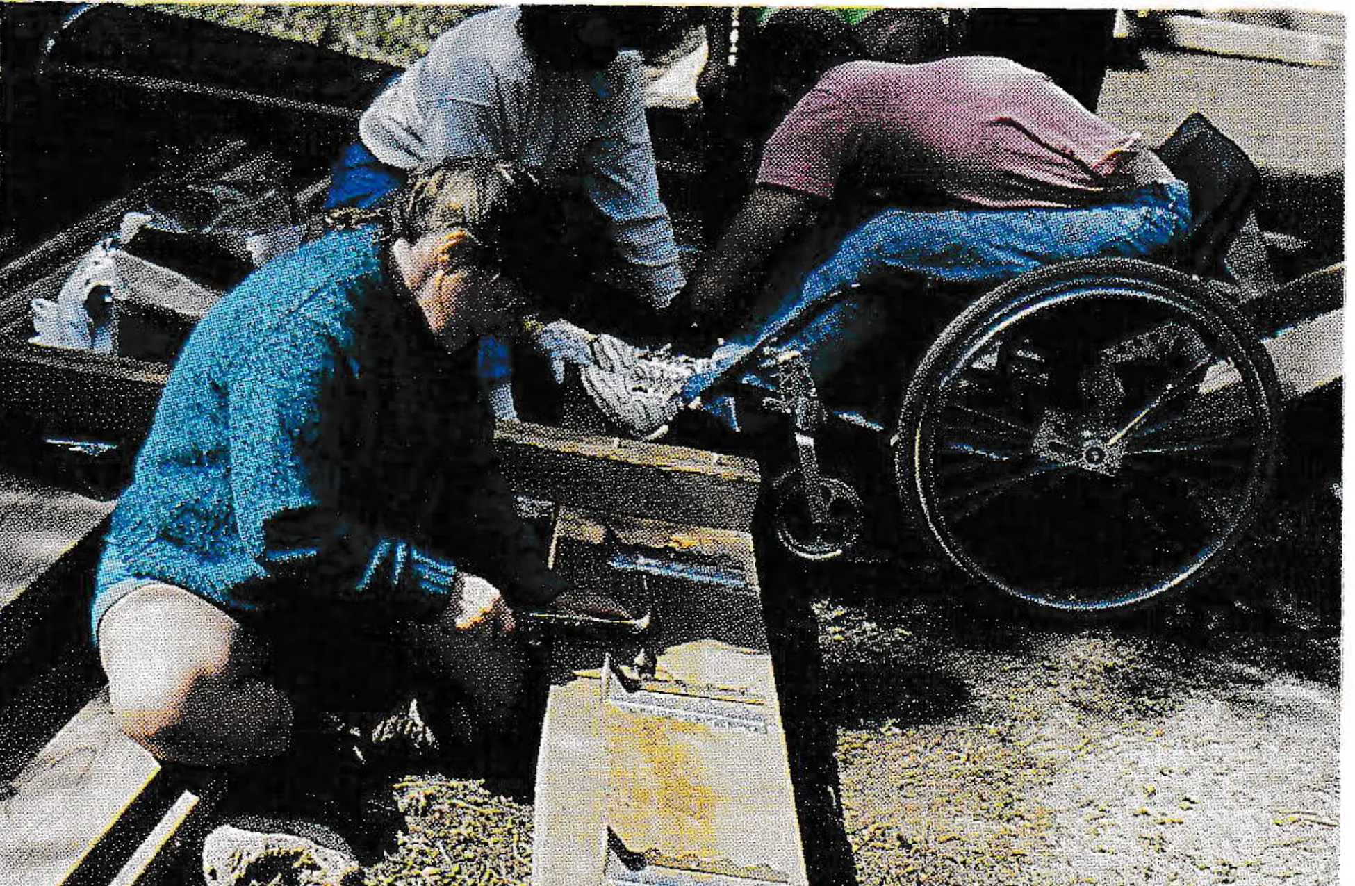 Volunteers, including disabled, did much of the work.